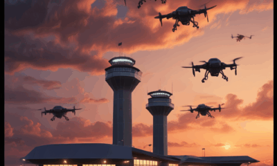 Mystery drone swarms flying near airport and military facilities during coordinated security incident