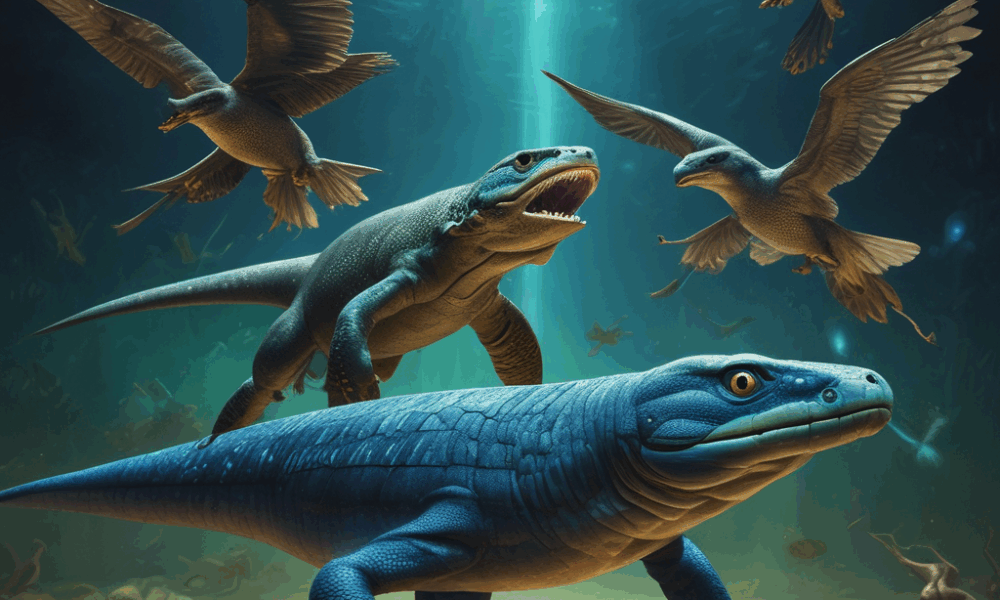 Animals with superpowers including electric eel, peregrine falcon, gecko and dragonfly showing extraordinary abilities