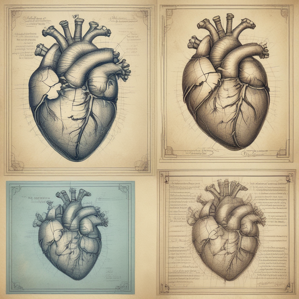 Leonardo da Vinci anatomical heart drawings compared to modern scientific heart illustration showing artists scientific discoveries