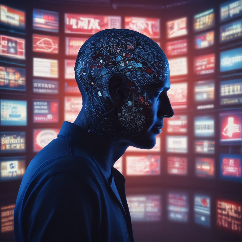 Person overwhelmed by multiple breaking news screens showing effects of breaking news psychology on memory retention