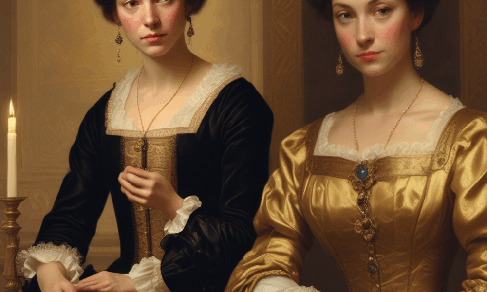 Historical figures secret lives depicted through split scene of public social gathering and private espionage work