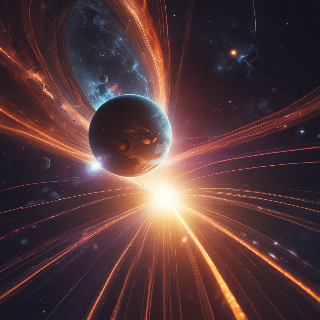 Solar system speed through universe visualization showing planets racing through space faster than predicted by scientists