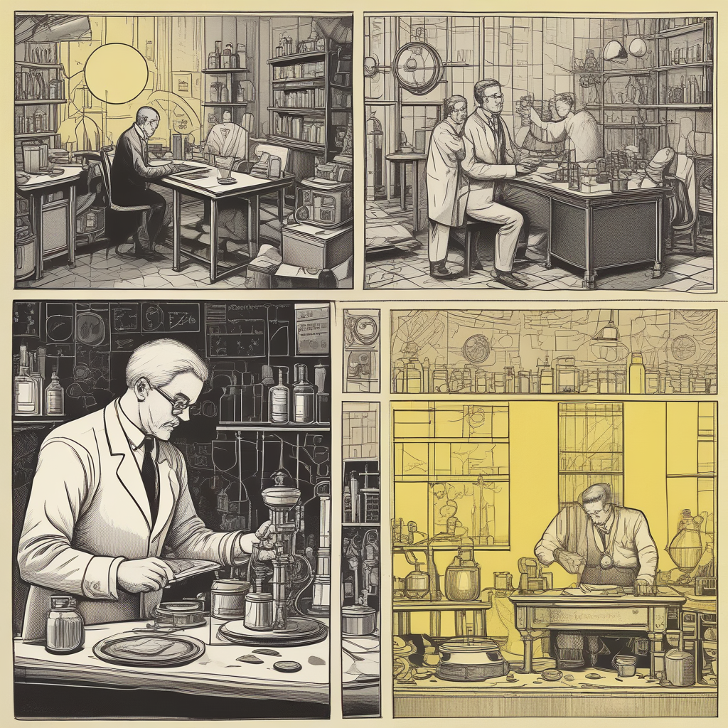 Historical moments of accidental inventions including Fleming's penicillin discovery and melted chocolate leading to microwave