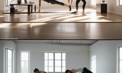 Person practicing 90-second micro-habits wellness routine with desk exercise and brief meditation in modern office