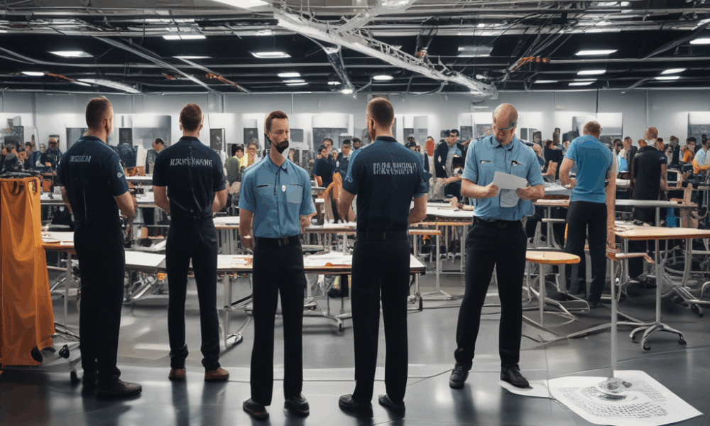 World record verification process with officials monitoring equipment and documenting