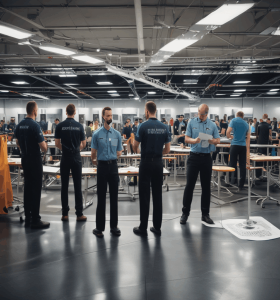 World record verification process with officials monitoring equipment and documenting record attempt with specialized measuring tools