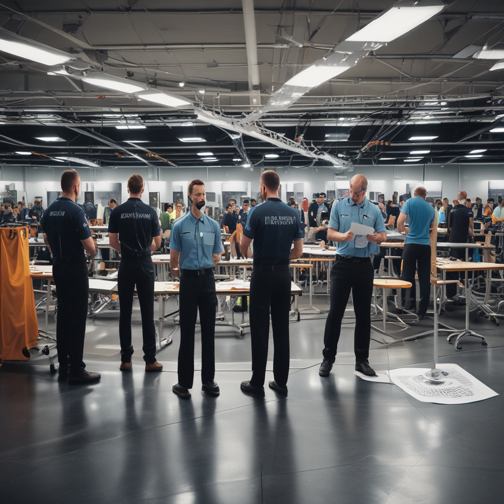 World record verification process with officials monitoring equipment and documenting record attempt with specialized measuring tools