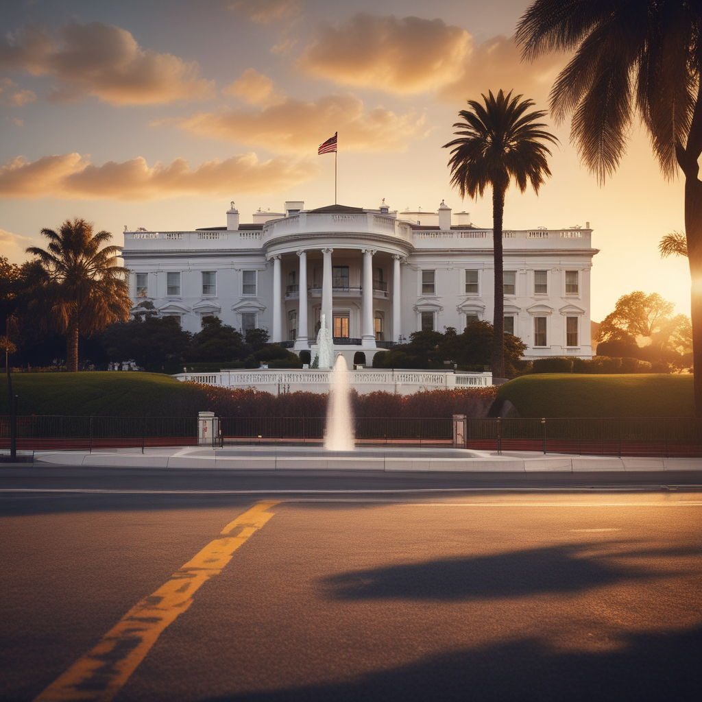 White House and Hollywood sign representing presidential intervention Hollywood unprecedented political influence