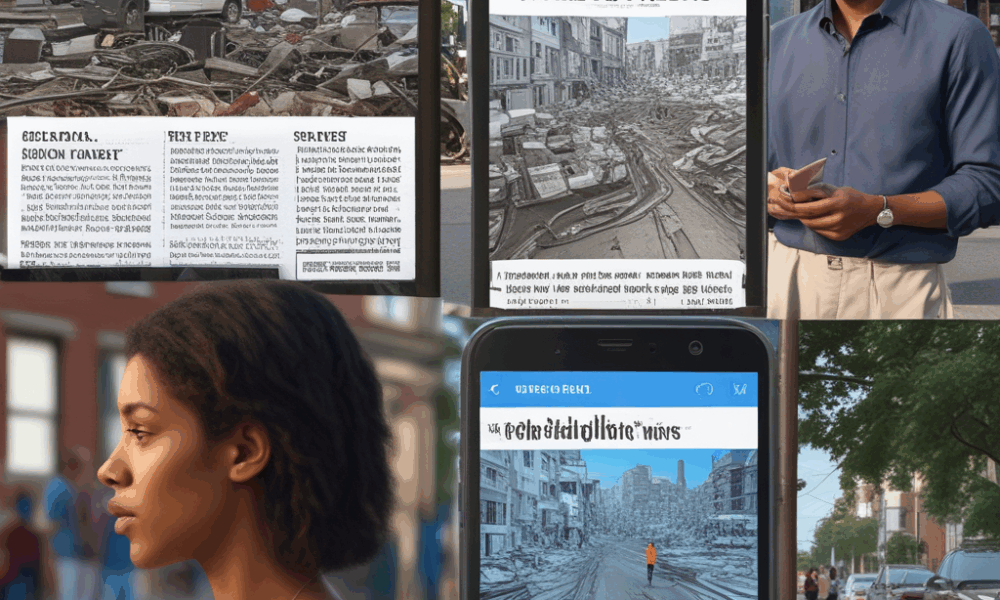 Group of people looking toward horizon showing psychological tendency to focus on remote issues