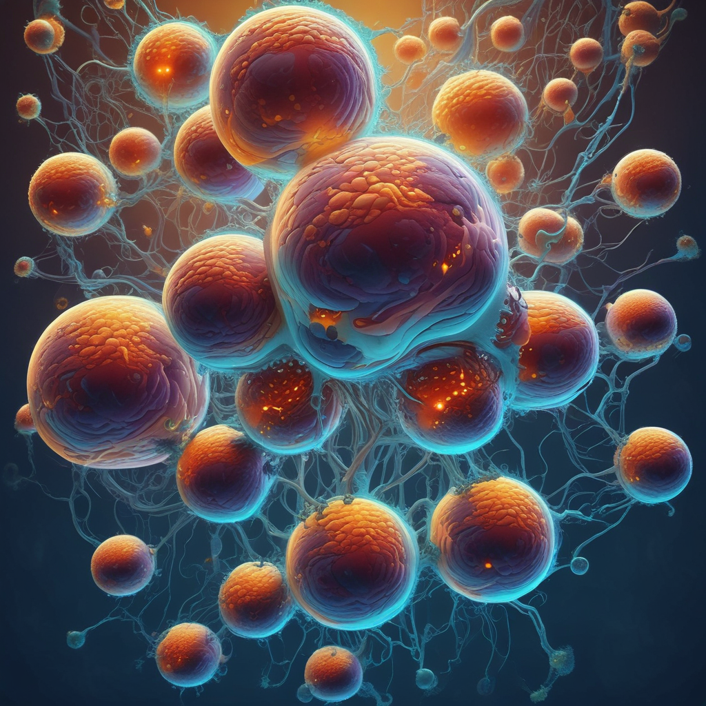 Fat cells adipokines showing communication network between body organs and brain