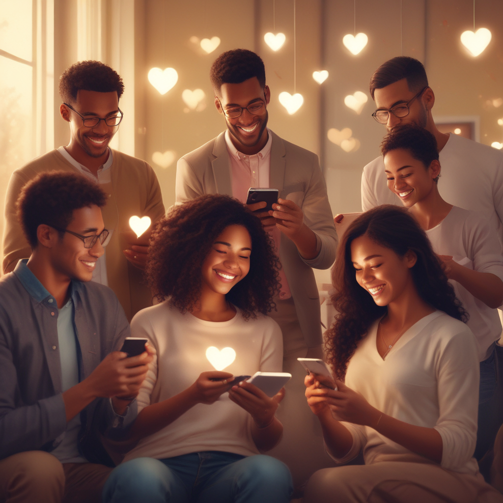 Diverse people connected through digital fan culture psychology showing emotional