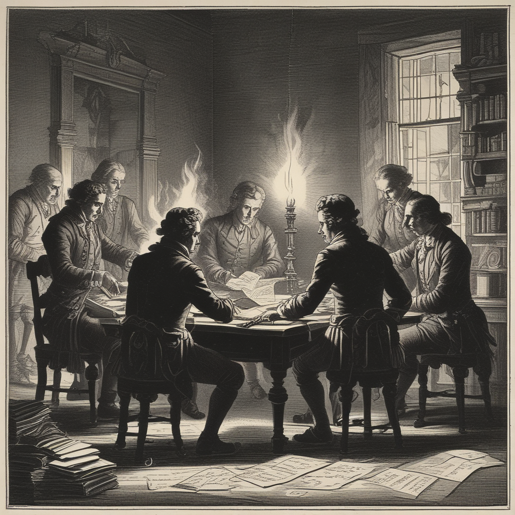 Secret societies historical figures meeting - colonial era founding fathers