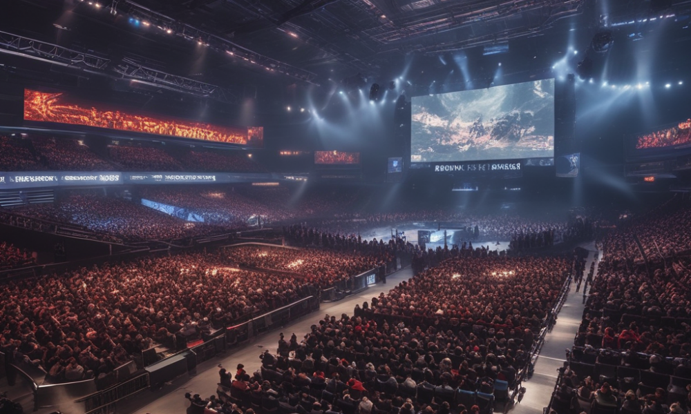 Professional esports tournament arena showing global gaming culture diplomacy and