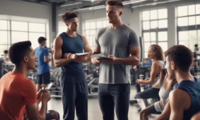 Professional coach discussing athletic performance myths with young athletes in