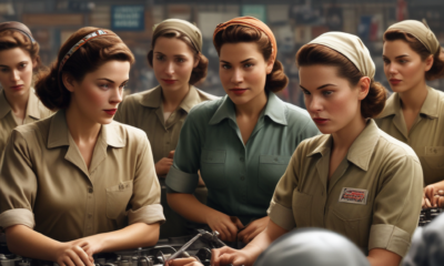 World War II home front women working in aircraft factory