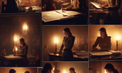 Historical montage of female military strategists from ancient times to