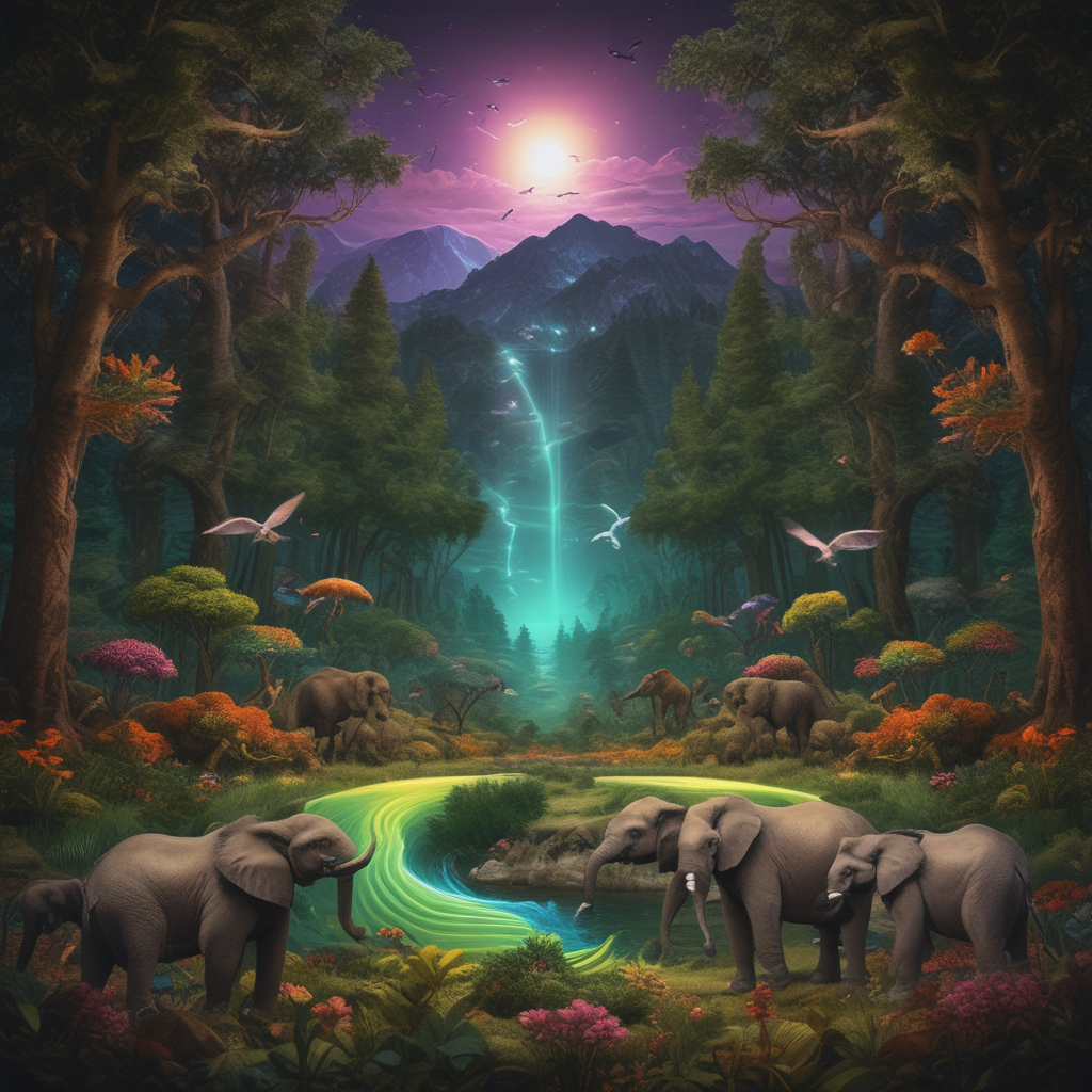 Animal ultrasonic communication frequencies visualization showing hidden sound waves from