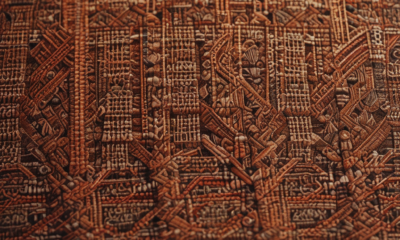 Traditional textile patterns meaning encoded in intricate geometric weaving designs