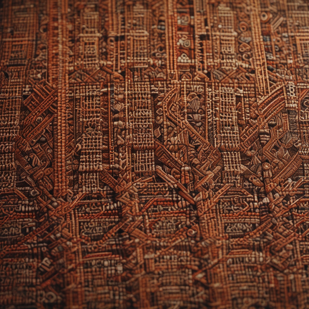 Traditional textile patterns meaning encoded in intricate geometric weaving designs