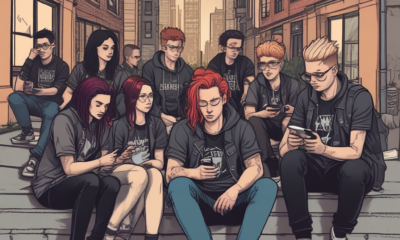 Diverse group representing different subcultures connecting digitally - subculture formation