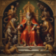 Historical rulers defeated by animals - ancient king on throne
