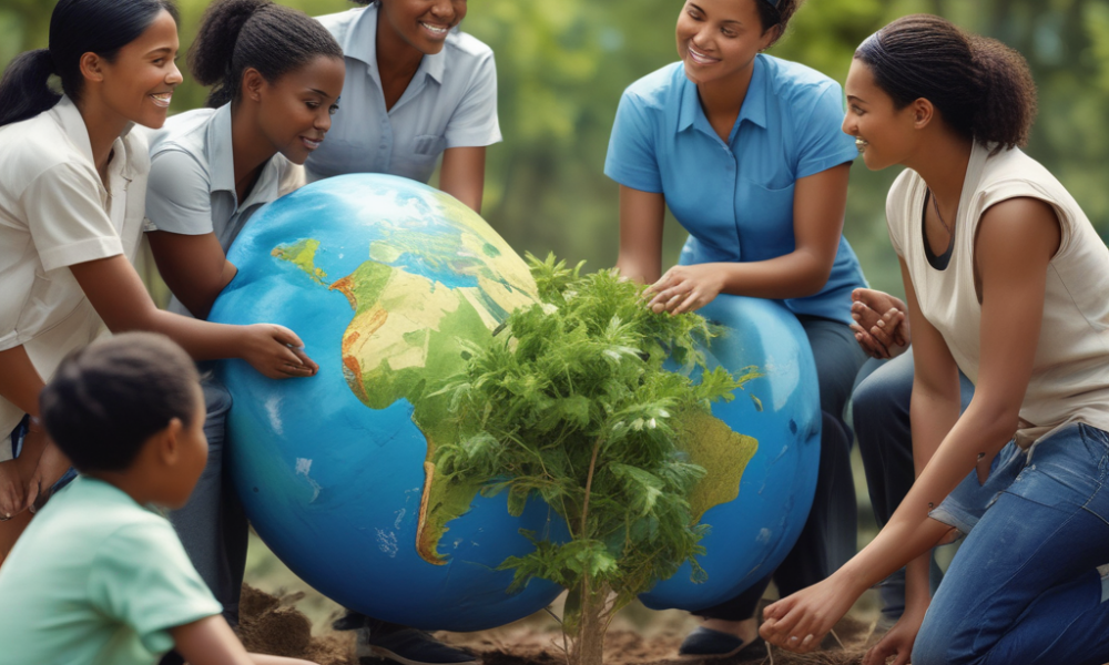 Diverse women leading environmental solutions and climate action through empowerment