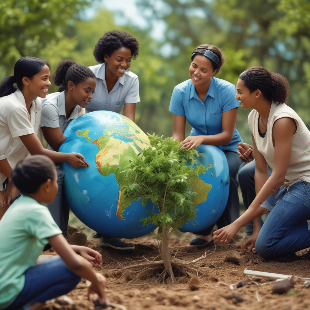 Diverse women leading environmental solutions and climate action through empowerment