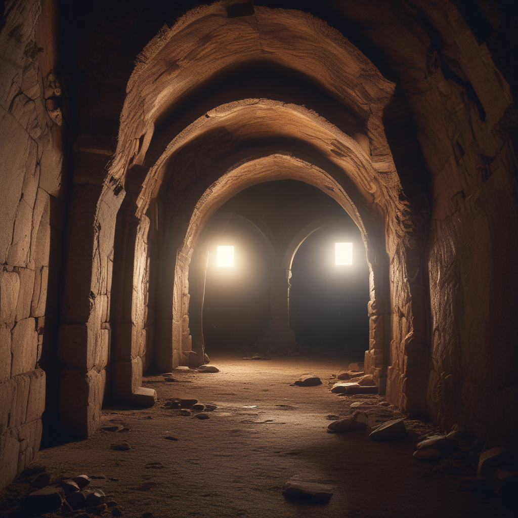 Underground Urban Exploration Tunnel Discovery | Fact&Fun Urban explorer with headlamp investigating abandoned underground tunnel system during