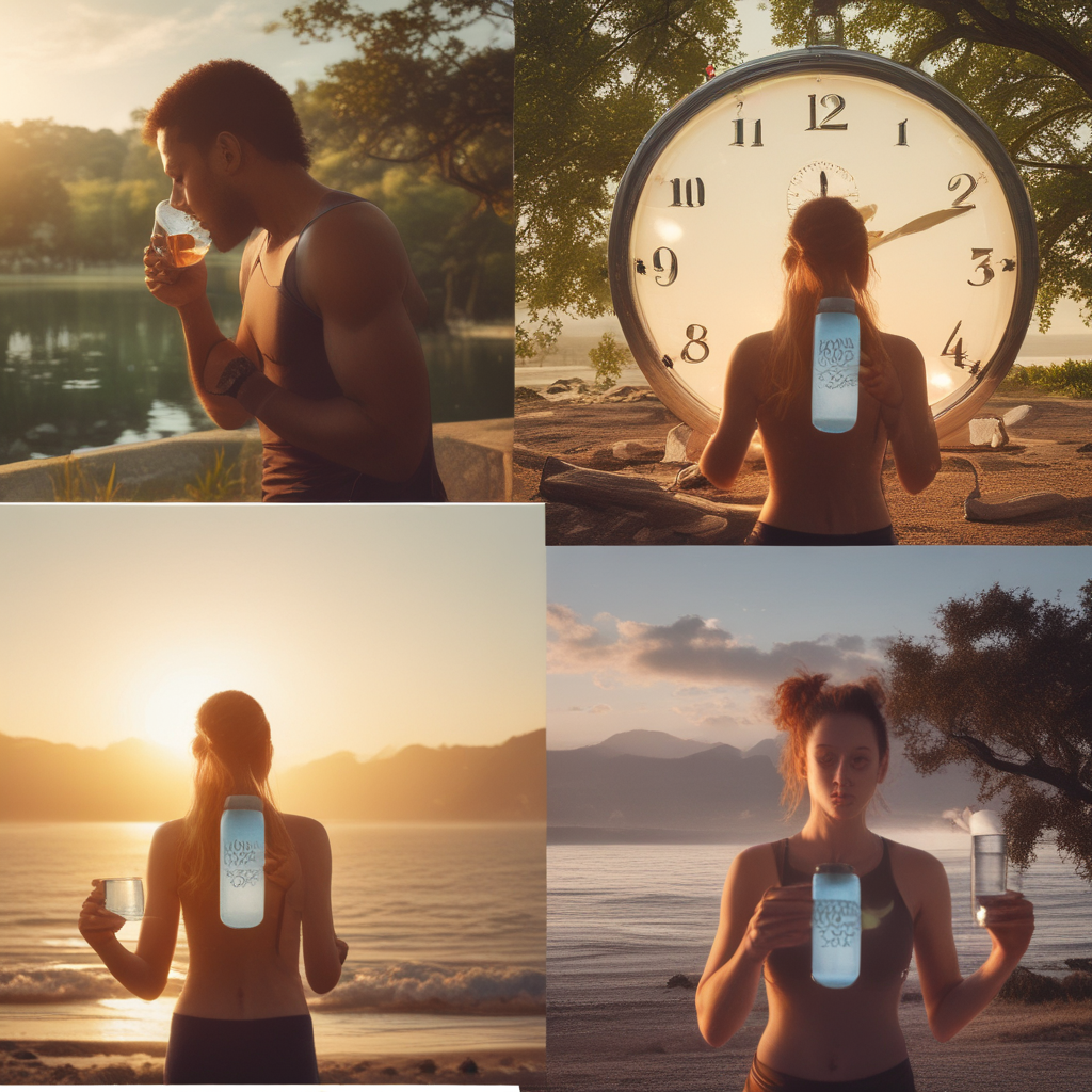 Person drinking water at optimal hydration timing throughout the day