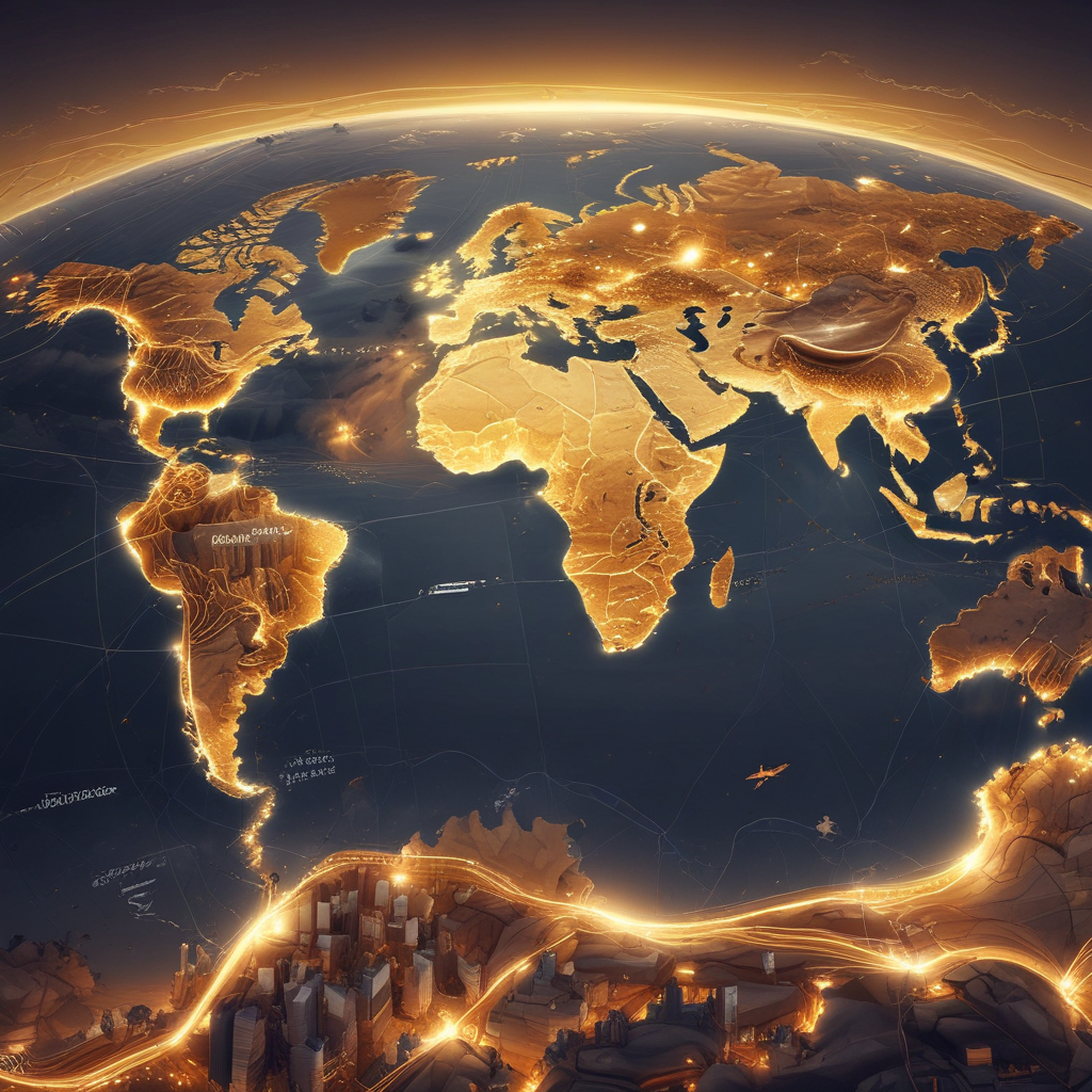 Global Migration and Remittance Network Map | Fact&Fun Global remittances migration flows visualization showing money transfer streams between