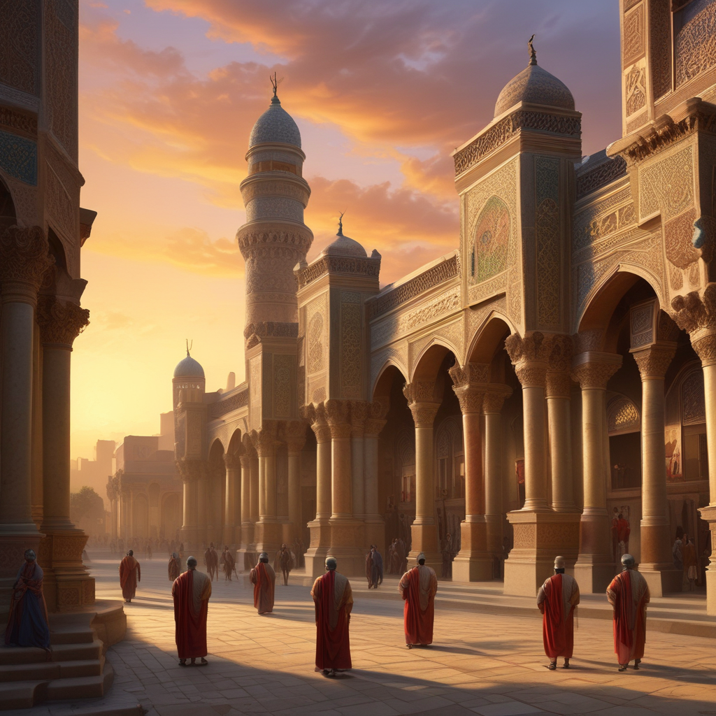 Ancient Persian administrative complex showing satrapy system governance under Cyrus