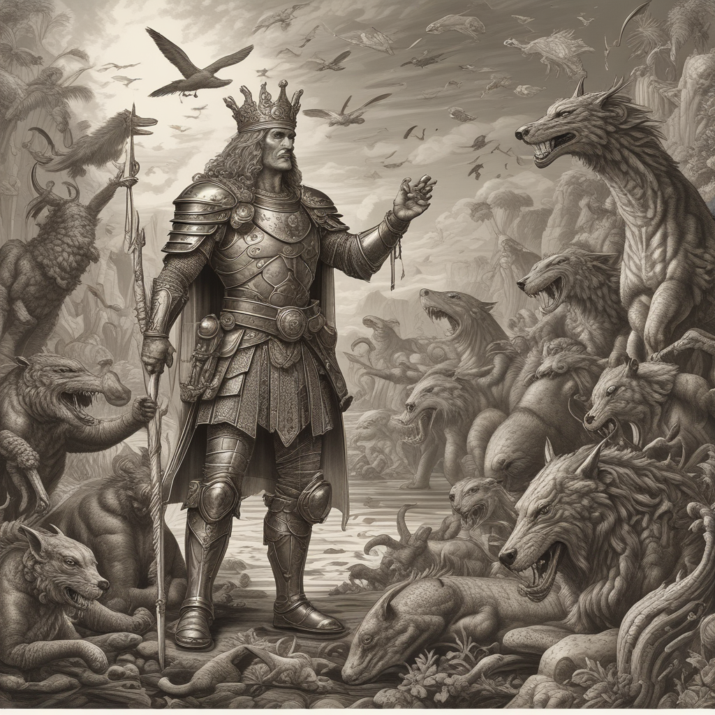 Historical leaders defeated by animals - powerful ruler overwhelmed by