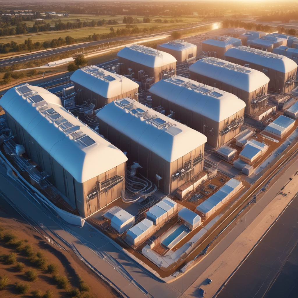 Massive hyperscale data centers energy consumption facility with cooling towers