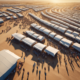 Massive refugee camp showing scale of humanitarian aid crisis 2025