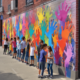 Interactive street art psychology in action - diverse community members