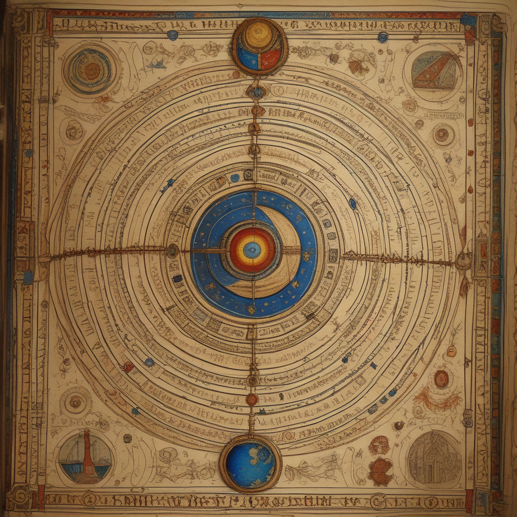 Medieval illuminated manuscript showing spherical Earth diagrams debunking flat earth