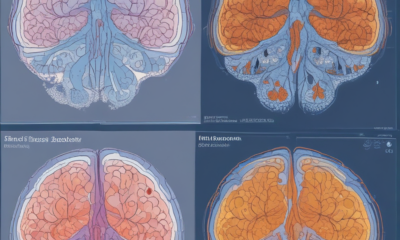 Neural efficiency brain scans comparing high and low activation patterns