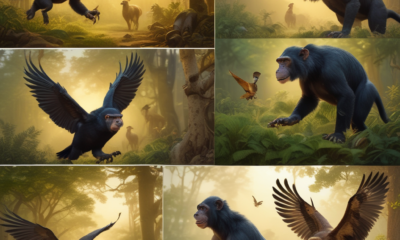 Dogs and wildlife demonstrating animal communication signals including barking, tail