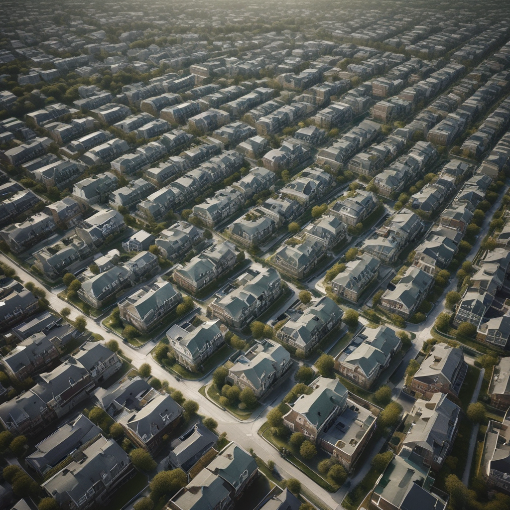 Urban Sprawl Creates Poverty Zones Across Cities | Fact&Fun Aerial view showing urban sprawl poverty with wealthy suburbs contrasting