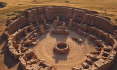Göbekli Tepe mysterious archaeological site with ancient stone pillars and