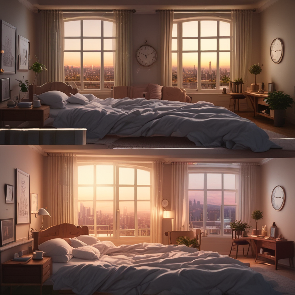 Circadian eating concept showing nighttime fasting and morning meals for