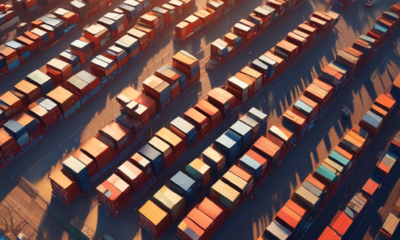 Global shipping port showing deglobalization trade patterns with regional economic