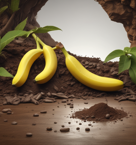 Heavy metals in food contamination showing bananas and cocoa absorbing
