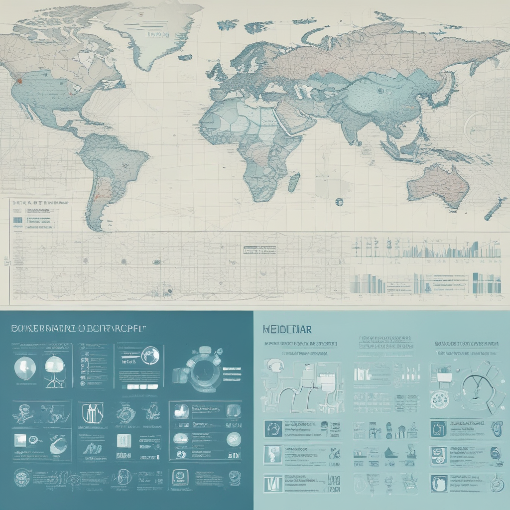 Global healthcare inequality comparison showing modern hospital versus basic clinic